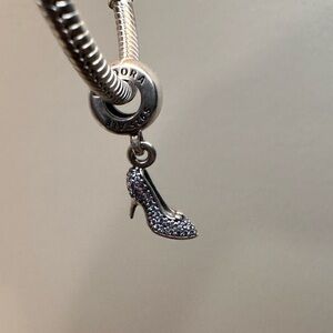PANDORA Disney Cinderella Sparkling Slipper Dangle Charm